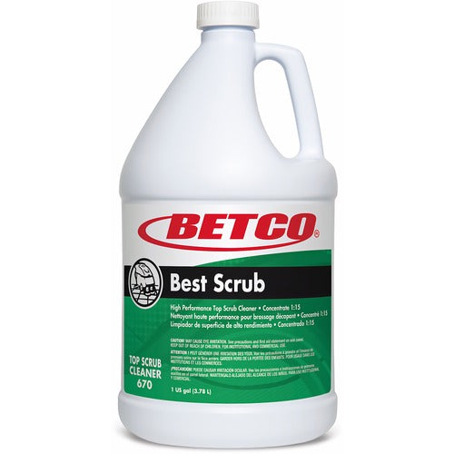 Betco Corporation  Floor Cleaner, Top Scrubber, Conc, 1 Gal, 4/CT, Green