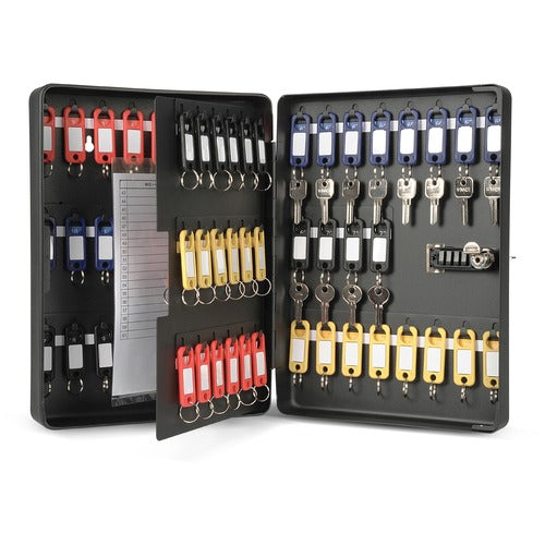 Carl Mfg  Cabinet,f/Keys,80 Cap,Combination,BK