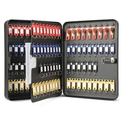 Carl Mfg  Cabinet,f/Keys,137 Cap,Combination,BK