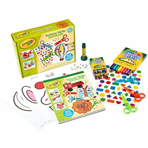 Crayola  Scissor Activity Kit,w/3SafetyScissors/Crayons/Markers/Glue,