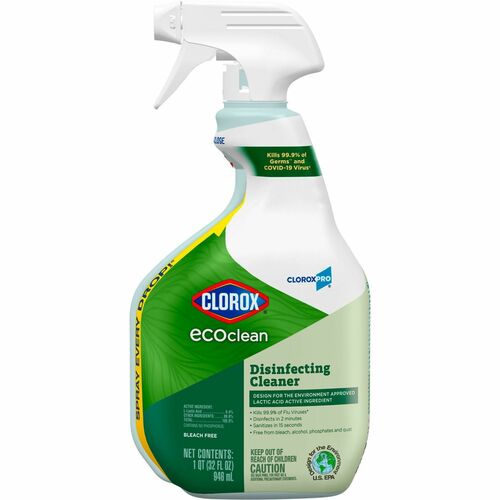 Clorox Company  Disinfecting Cleaner,EcoClean,Spray Bottle,32 fl oz,GN/WE