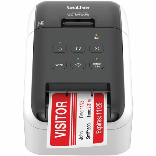 Brother  Label Printer,DirectThermal,Wireless,110dpi,5"x9.2"x5.7",MI