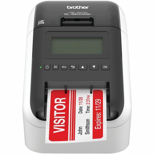 Brother  Label Printer,LCD,Wirelss,DirctTherml,110dpi,5"x9.2"x5.7",MI