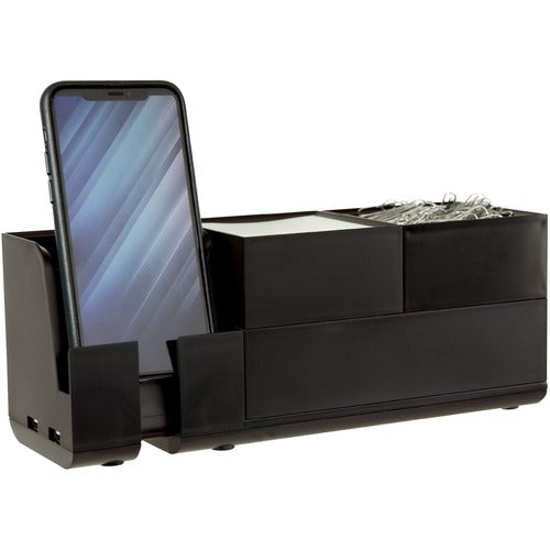 Bostitch (Stanley Bostitch)  Desk Organizer,w/Charger/StorageTrays,Modular,BK