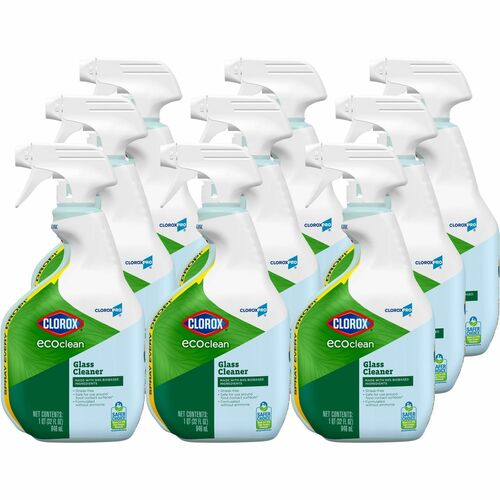 Clorox Company  Glass Cleaner,Spray Bottle,32 fl oz,9/CT,GN/BE