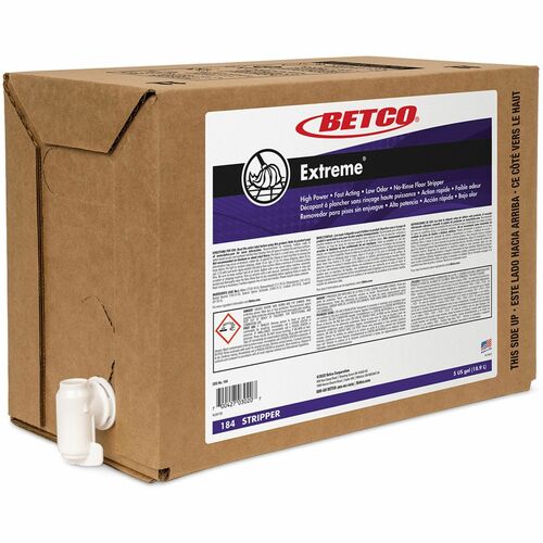 Betco Corporation  Floor Stripper, Conc, Lemon Scent, 5 Gal Bag in Box, Green