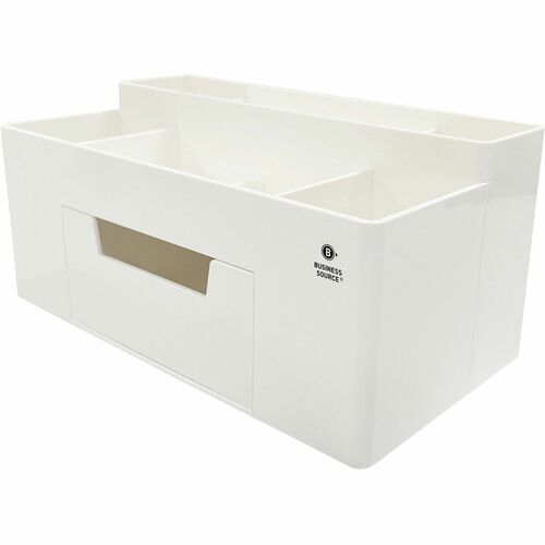 Business Source  Desktop Organizer,w/Drawer,Plastic,8-9/10"x4-4/5"x3-9/10",WE