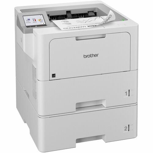 Brother  Printer,Laser,Monchrme,Wirelss,Touchscren,DualTrays,52ppm,WE