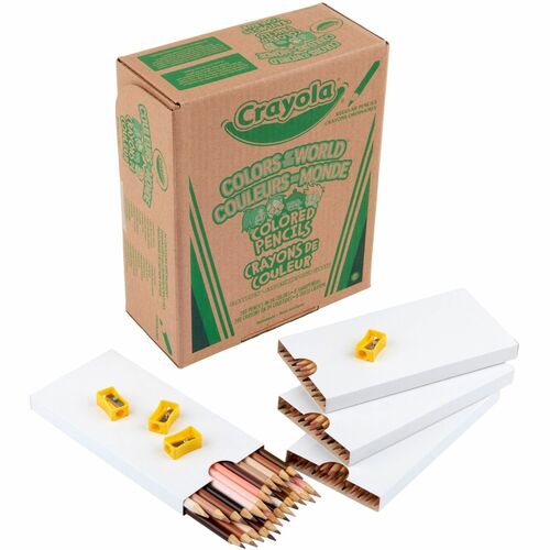 Crayola  Pencils,Colors of the World,w/Sharpener,24 Shades,240/PK,AST