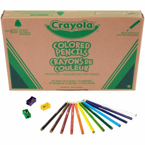 Crayola  Classpack Colored Pencils, 240/PK, 12 Assorted Colors