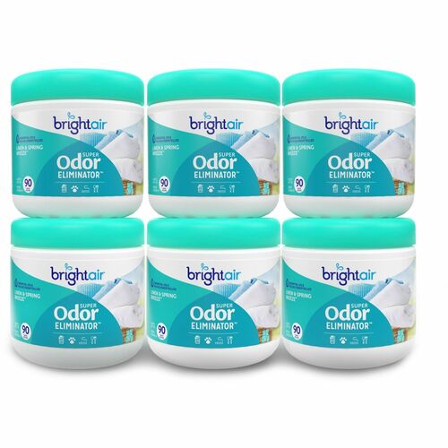 Bright Air  Air Freshener, Linen & Spring Breeze, 14oz, 6/CT