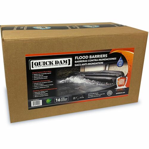 Absorbent Specialty Products  Flood Barriers,4 Gallon/32 lb Cap,5'Lx3.5"H,16/CT,Black