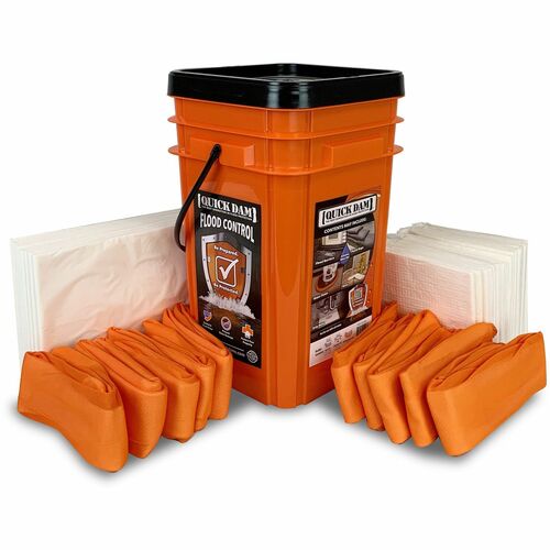 Absorbent Specialty Products  Flood Control Kits,Water Dams/Mats,Drip Mats,40/CT,Orange