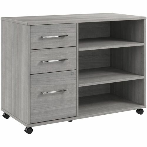 Bush Business Furniture  Storage Cabinet,Mobile,39.68"x19.6"x29.96",Platinum Gray