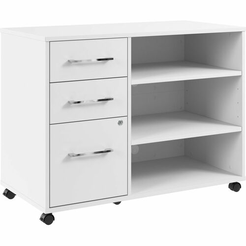 Bush Business Furniture  Storage Cabinet,Mobile,39.68"x19.6"x29.96",Pure White
