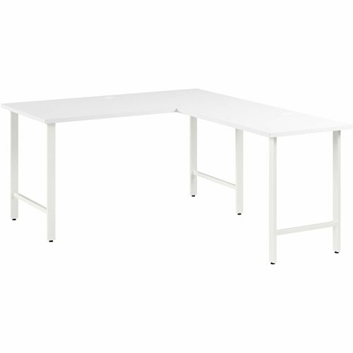 Bush Business Furniture  Computer Desk,L-Shaped,71.33"x59.44"x29.37"x30",Pure White