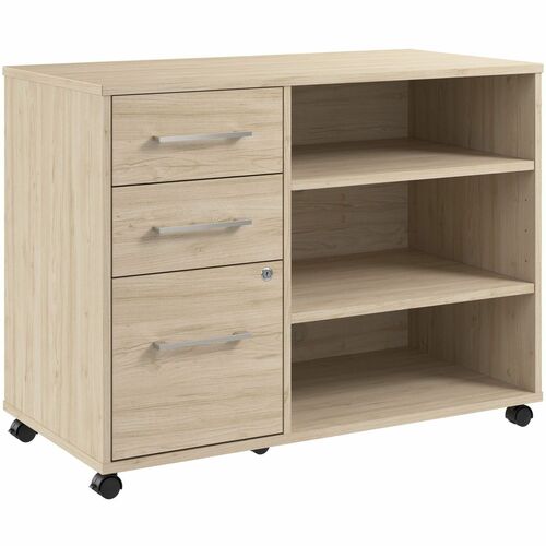 Bush Business Furniture  Storage Cabinet,Mobile,39.68"x19.6"x29.96",Natural Elm