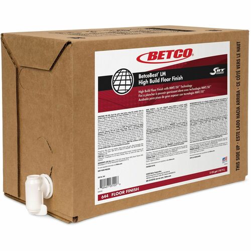 Betco Corporation  Floor Finish,w/SRT,Bag in Box, 5 Gallon, Crystal Clear