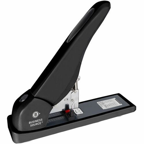 Business Source  Stapler,High-Capacity,140-Sheet Cap,100 Staple Cap,Metal,BK