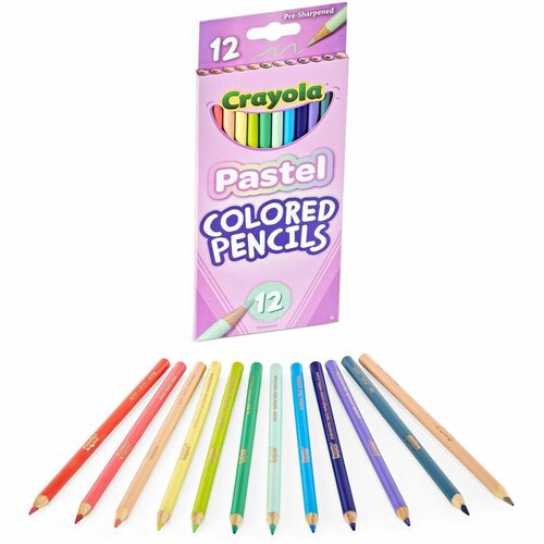 Crayola  Pencils, 3.3mm Colored Lead, 12 Colors, 12/PK, Assorted