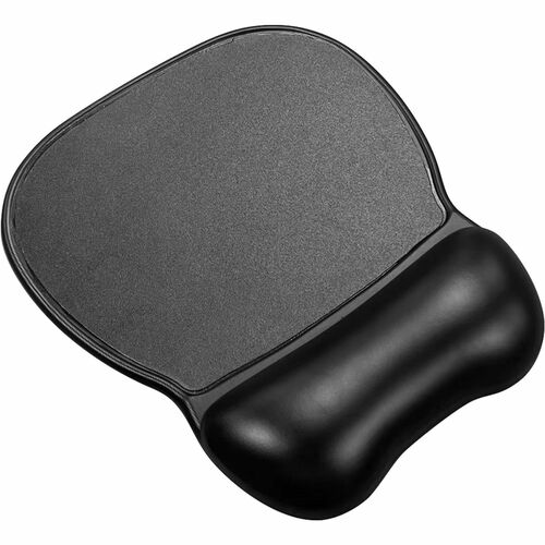 Compucessory  Wrist Rest/Mousepad,Gel,PU Leather,9-1/2"x8-1/2"x1",Black