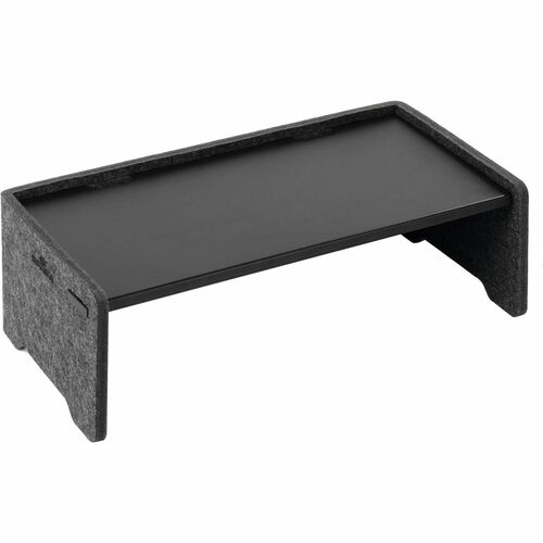 Durable Office Products  Monitor Stand,Height-Adj,PET Felt,19.5"x10.2"x6.4",Charcoal