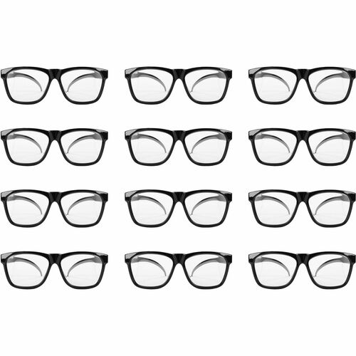 Ansell Healthcare Products  Glasses,Safety,UV Protection,Anti-Fog,12/BX,Black/Clear