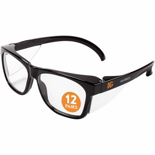 Ansell Healthcare Products  Glasses,Safety,UV Protection,Anti-Fog,Black Frame/Clear