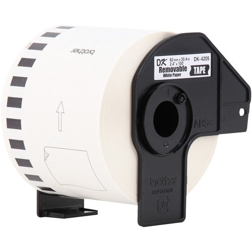 Brother  Continuous Tape Roll, Paper, Wide, 2-2/5"x100', White