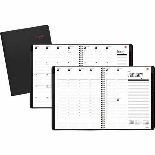 AT-A-GLANCE  Wkly/Mthly Apptmt Book,Tabbed 2PPM, Jan-Dec,8-1/2"x11",BK