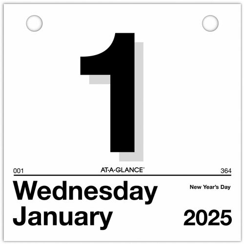 AT-A-GLANCE  "Today Is" Wall Cal. Refill, F/ K1, 365 Days, Jan-Dec, 6"x6"