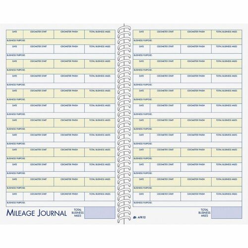 Adams  Vehicle Mileage/Expense Jrnl,w/Pckts,5-1/4"x8-1/2",64 Pg,WE