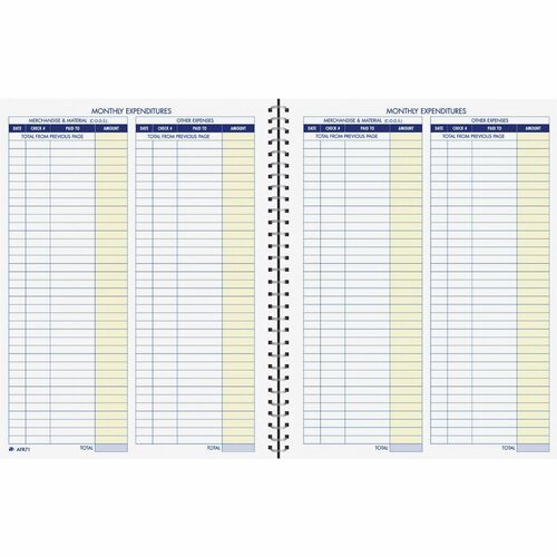 Adams  Monthly Record Book, 8-1/2"x11", Royal Blue Cover