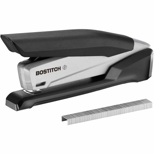 Accentra, Inc.  Desktop Stapler,20 Sht/210 Cap.,Rubber Handle,Black/Gray