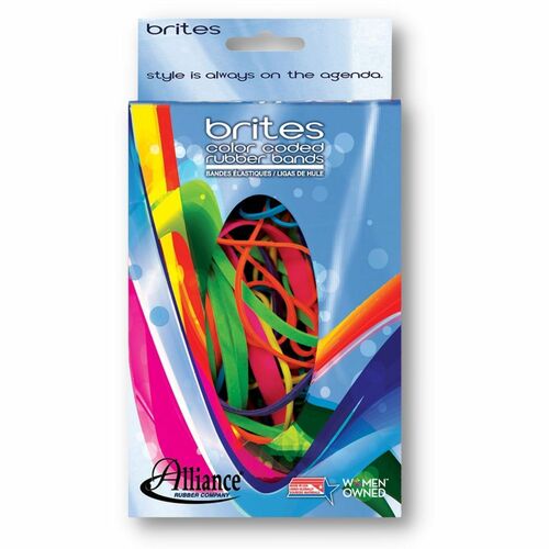 Alliance Rubber Company  Elastic Bands, Nonlatex, Assorted Sizes/Colors