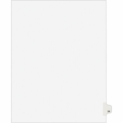 Avery  Index Divider, "24", Side Tab, 8-1/2"x11", 25/PK, White