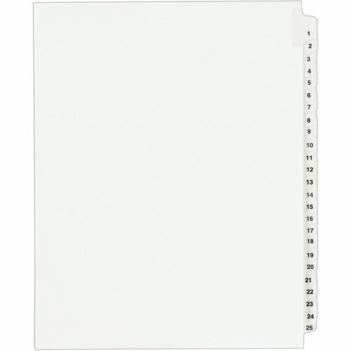 Avery  Index Dividers, Exhibit 1-25, Side Tab, 25/ST, WE