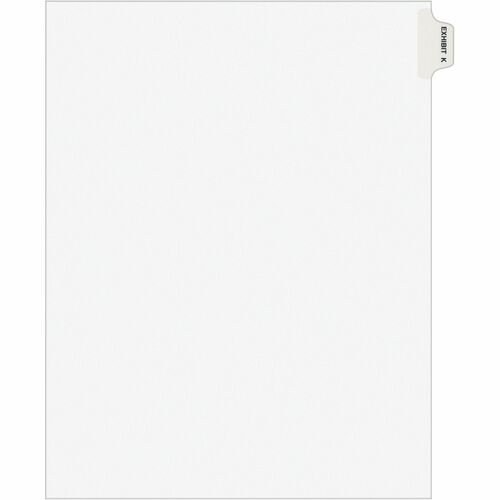 Avery  Index Dividers, "K", Side Tab, 8-1/2"x11", 25/PK, WE