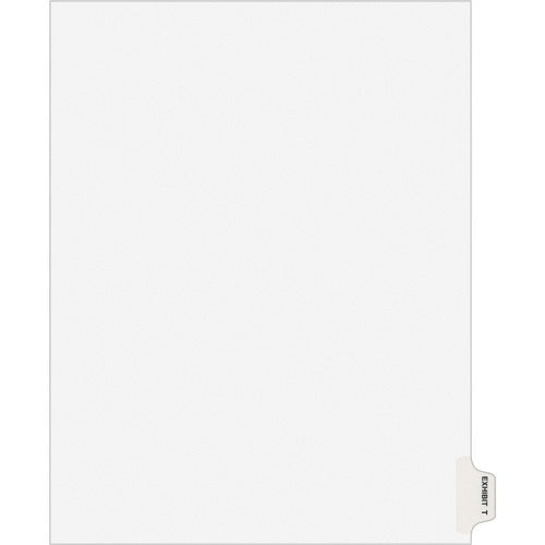 Avery  Index Dividers, "T", Side Tab, 8-1/2"x11", 25/PK, WE