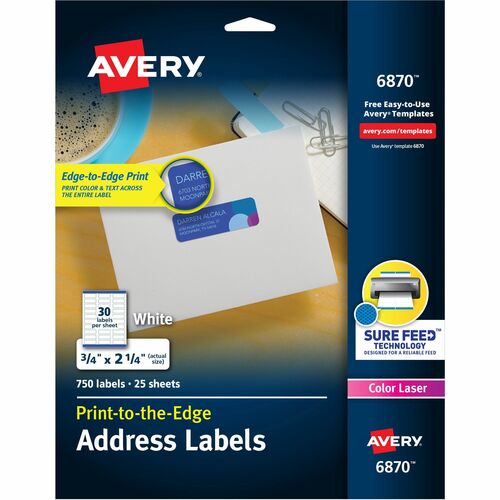 Avery  Laser Labels,Matte,Return Address,3/4"x2-1/4",750/PK,WE