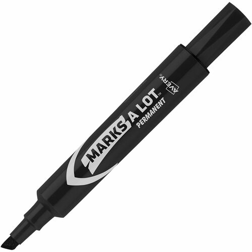 Avery  Markers, Permanent Ink, 3/16"Chisel Point, Black Ink