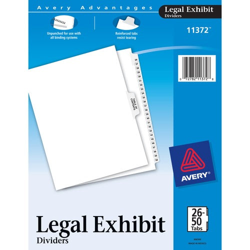 Avery  Index Divider,26-50,w/Table of Content,11"x8-1/2",WE