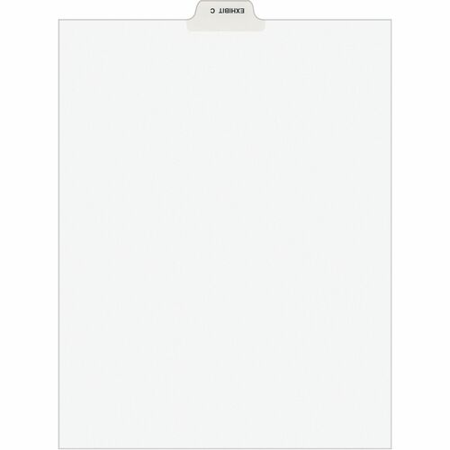 Avery  Divider, "Exhibit C", Bottom Tab, 8-1/2"x11", 25/PK, White