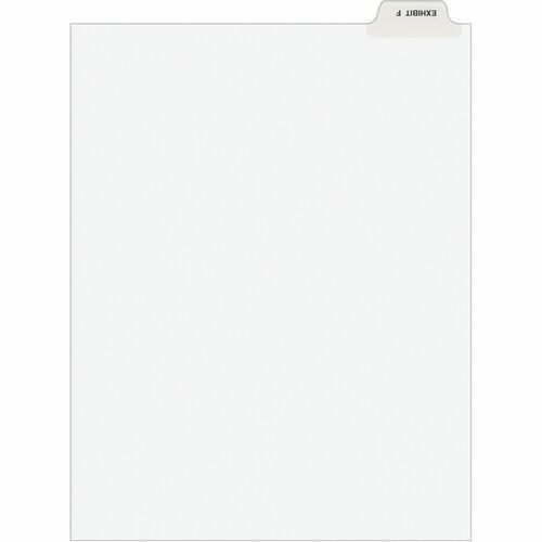 Avery  Divider, "Exhibit F", Bottom Tab, 8-1/2"x11", 25/PK, White