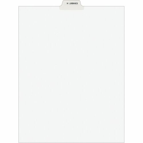 Avery  Divider, "Exhibit H", Bottom Tab, 8-1/2"x11", 25/PK, White
