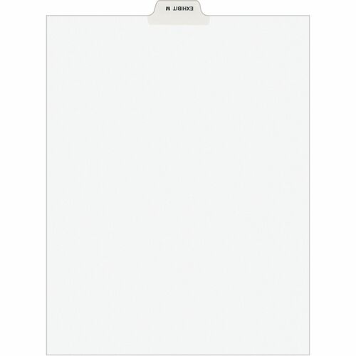 Avery  Divider, "Exhibit M", Bottom Tab, 8-1/2"x11", 25/PK, White