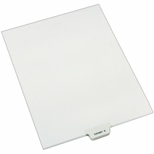 Avery  Divider, "Exhibit R", Bottom Tab, 8-1/2"x11", 25/PK, White