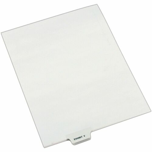 Avery  Divider, "Exhibit V", Bottom Tab, 8-1/2"x11", 25/PK, White