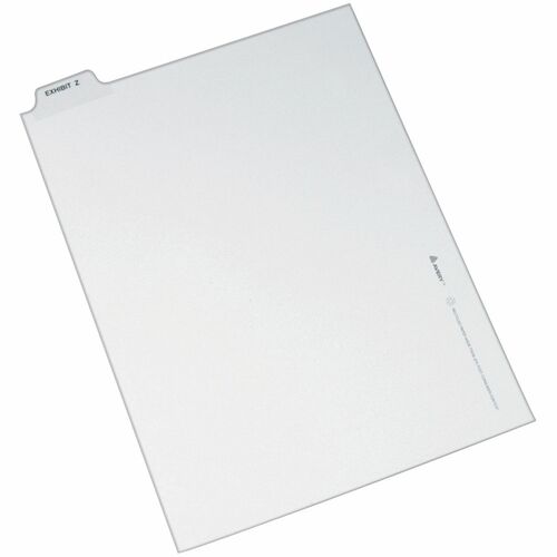 Avery  Divider, "Exhibit Z", Bottom Tab, 8-1/2"x11", 25/PK, White