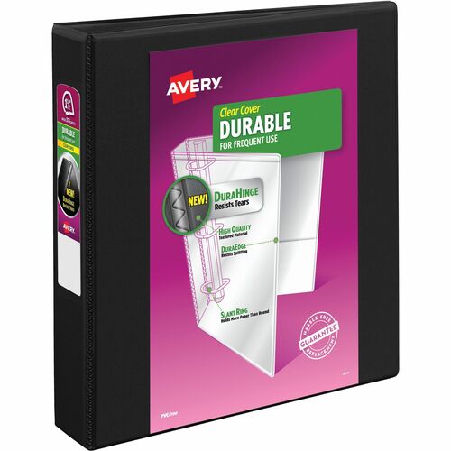 Avery  View Binder, Slant Ring, DuraHinge,1-1/2" Cap.,Black